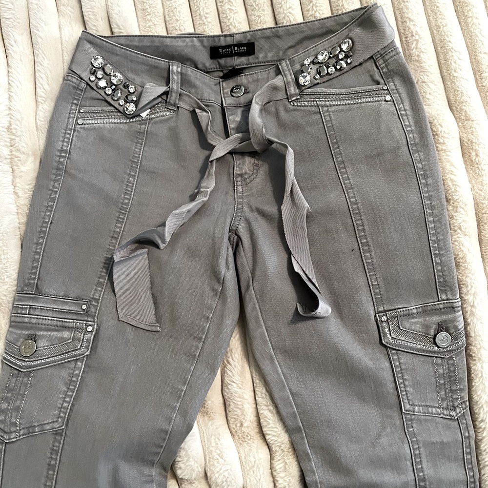 White House/ Black Market Grey Bling Jeans!